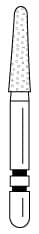 Two Striper® Black Diamond Bur, Super Coarse, Round-End Taper, #767.7SC, 5/Pack, 2015706 thumbnail 6