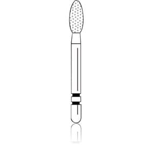 Two Striper ShortCut Diamond Bur, FGSS, Football, #285.5S, Coarse, Green, 2.3 mm Major/0.7 mm Minor, 5/Pk, 2015900 thumbnail 7