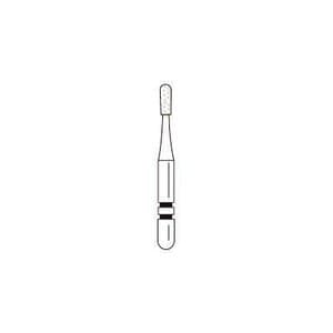 Two Striper® ShortCut™ FGSS Operative Diamond Bur, #245 S, Medium Grit, Pear Shape, Short Shank, 1.1 mm Major/0.9 mm Minor Diameter, 4.3 mm Length, Blue Ring, 5/Pkg, 2015913 thumbnail 5