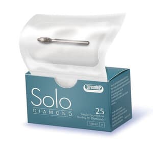 Solo Diamond Single-Use Diamond Burs FG, Football, 1923, 2.3mm, Coarse, Pkg/25 - SOLO DIAMONDS 1923C FOOTBALL PK25 - Image 1