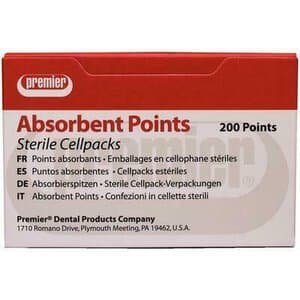 Premier Dental Absorbent Paper Points, Sterile, Medium, White, 200/Box, 9055104 thumbnail 14