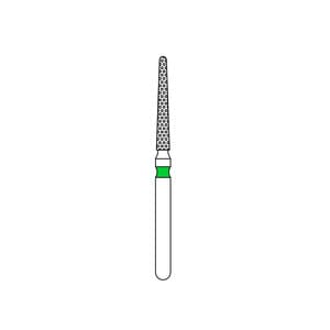 Priva Rotary Instruments™ Diamond Bur FG Round End Taper, Coarse, Green, 1.4mm Head Diameter, 5/Pkg, 850-014C thumbnail 4