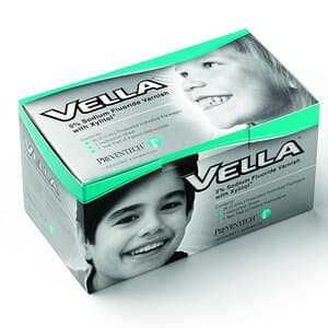 Vella 5% Sodium Fluoride Varnish with NuFluor, Strawberry, Unit Dose 0.5 mL, Box of 35, 770023 thumbnail 3