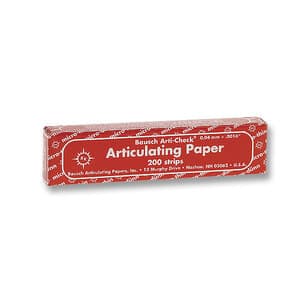 Bausch Arti-Check Articulating Paper Strips, Straight Booklets, 104 x 20 mm, 40 Microns, Red, 200/Pk, BK-10 thumbnail 16