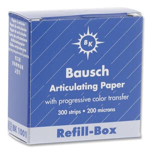 Bausch Articulating Paper Strips, 200 Micron, Blue, Pre-Cut Refill, 300/Pk, BK1001 thumbnail 12