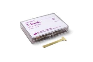 Pulpdent T-Bands, Straight, Wide, Brass, 0.002" (0.05 mm) Thick, 100/Box, BTBS/W thumbnail 7