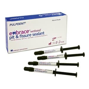 Pulpdent Embrace WetBond Low Fill Pit & Fissure Sealant Kit, Off-White, 4 x 1.2 mL Syringes + 20 Applicator Tips, EMSWLFSK thumbnail 4