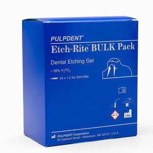 Pulpdent Etch-Rite Dental Etching Gel, 38% Phosphoric Acid, Thixotropic, Blue, 1.2 mL Syringe, Bulk Pack of 24, ET-24 thumbnail 18