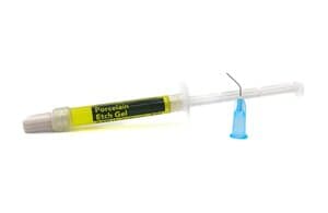 Pulpdent Porcelain Etch Gel, 9.6% Hydrofluoric Acid, Syringe Refill, 3 mL, Yellow, 1/Pk, PEG-3 thumbnail 16