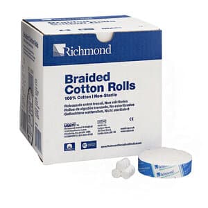 Richmond Braided Cotton Rolls, Sterile, Medium, 3/8" x 1 1/2", 2000/Box, 200206 thumbnail 13