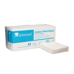 Richmond Cotton Filled Exodontia Sponges, 4" x 4", 8-Ply, Non-Sterile, 2000/Case, 300312 thumbnail 7
