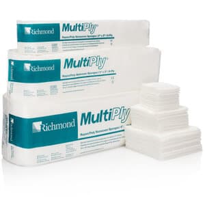 Richmond MultiPly Rayon/Poly Nonwoven Sponges, 2" x 2", 8-Ply, Non-Sterile, 3000/Case, 300637 thumbnail 7