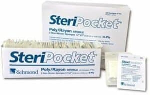 Richmond Dental SteriPocket Rayon/Poly Non-Woven Sponges, Sterile, 8-Ply, 2" x 2", 2/Pk, 200 Packs/Box, 303120 thumbnail 7