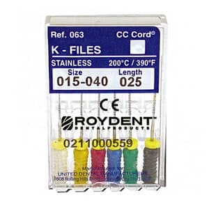 Roydent K-Type Files, Size #06 (Pink), 21mm, Stainless Steel, Pack of 6, 06321006R thumbnail 9