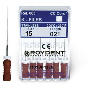 Roydent K-Type Files, #15 (White), 21mm, Pack of 6, 06321015R thumbnail 9