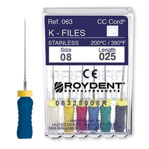 Roydent K-Type Files, #08 (Gray), 25mm, Pack of 6, 06325008R thumbnail 9
