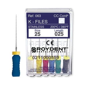 Roydent K-Type Files #25, 25mm, Pack of 6, Red, 06325025R thumbnail 9