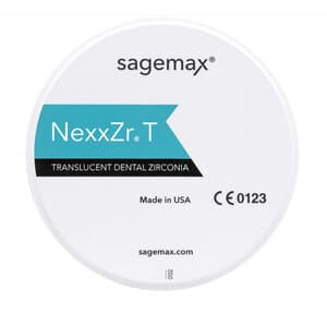 Sagemax NexxZr T Zirconia CAD/CAM Disc, A1, W98, 12mm, Single Disc thumbnail 2