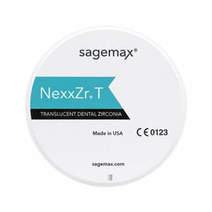 Sagemax NexxZr T Zirconia CAD/CAM Disc, A2, W98, 16mm, Each thumbnail 2