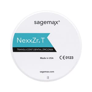 Sagemax NexxZr T Zirconia CAD/CAM Disc, Shade A3, W98, 14mm, Each thumbnail 2