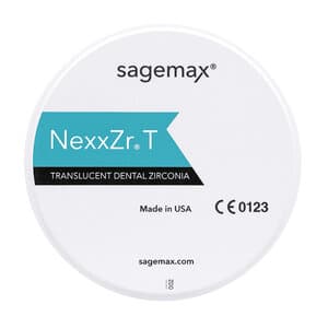 Sagemax NexxZr T Zirconia CAD/CAM Disc, OM2, W98, 16mm, Each thumbnail 2