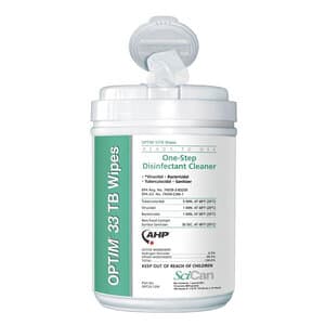SciCan Optim 33TB Disinfectant Cleaner Wipes, 6" x 7", 160/Canister, OPT33-W12 thumbnail 11