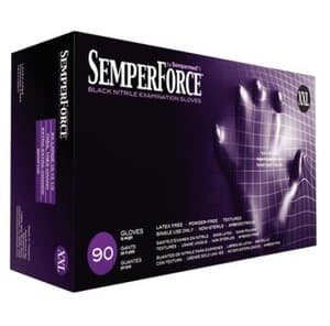 SemperForce® Nitrile Exam Gloves, Powder Free, Non-Sterile, Fingertip Textured, Black, Extra Large (XL), 100/Box thumbnail 3