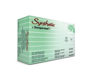 Sempermed SemperCare Synthetic Vinyl Exam Gloves, Powder Free, Non-Sterile, Small, White, 100/Box thumbnail 2