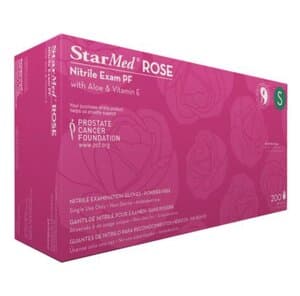 Sempermed StarMed Rose Nitrile Exam Gloves, Small, Powder-Free, Latex-Free, with Aloe & Vitamin E, 200/Box, SMNR202 thumbnail 9