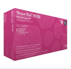 StarMed Rose Nitrile Exam Gloves with Aloe & Vitamin E, Powder-Free, Latex-Free, X-Large, 180/Box thumbnail 2