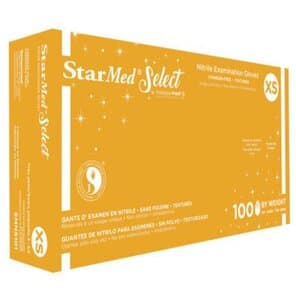 StarMed® Select Nitrile Exam Gloves, Powder Free, Non-Sterile, Violet Blue, Extra Small, 100/Box thumbnail 2