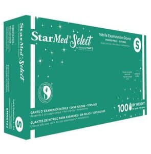 StarMed Select Nitrile Exam Gloves, Powder Free, Latex Free, Non-Sterile, Small, Violet Blue, Textured, 100/Box thumbnail 5