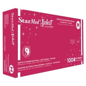 StarMed Select Nitrile Exam Gloves, Powder Free, Latex Free, Non-Sterile, Medium, Violet Blue, Textured, 100/Box, SMNS103 thumbnail 6