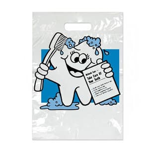 McTooth Says Patient Take-Home Bag, 7.5" x 9", White, 100/Pkg, SBG14 thumbnail 4