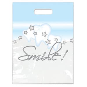 Sherman Specialty Stars and Smiles Small Patient Take-Home Bags, 7.5" x 9", White, 100/Pkg, SBG64 thumbnail 5