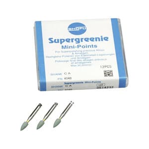 Shofu Greenie Polishers, CA Mini-Point, ISO #030, Dark Green, 12/Box, 0404 thumbnail 9