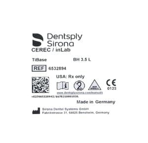 CEREC TiBase Abutment Kit, BioHorizons 3.5 mm Connection, Long (L), Titanium, with Abutment Screw thumbnail 4