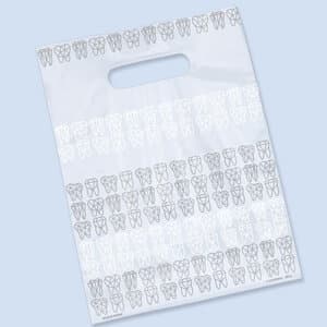 Smilemakers Scatter Modern Tooth Bags, 7.5 x 10 inches, Pack of 100 - SCATTER MODERN TOOTH BAGS PK100 7.5 X 10 - Image 1