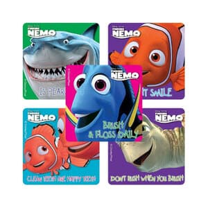 Smilemakers Finding Nemo Dental Stickers, Assorted Designs, Box of 100 - FINDING NEMO DENTAL STICKERS ASST BX/100 - Image 1