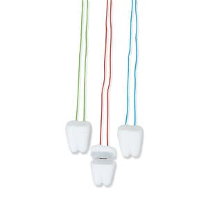 SmileMakers Tooth Necklaces, 3/4 inch Tooth on 24 inch Necklace, Pack of 144 thumbnail 2