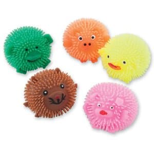 SmileMakers Mini Puffy Animals, Latex-Free Squeeze Toys, 2 Inches, Box of 24 thumbnail 2