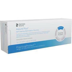Assure Plus Self-Sealing Sterilization Pouches, 3.5" x 10", Pack of 200 - ASSURE PLUS SELF-SEALING POUCHES 3.5X10 PK200 - Image 1
