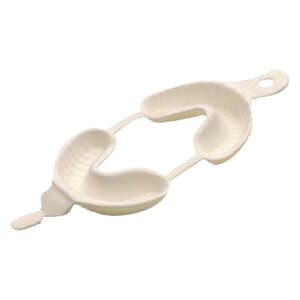 Topex Dual Arch Fluoride Trays, Medium, White, Pack of 50 - TOPEX DUAL ARCH FLUORIDE TRAY MED. PK50 WHITE - Image 1