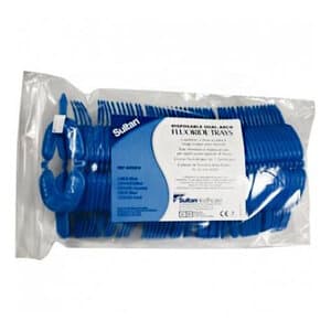 Topex Dual Arch Fluoride Trays, Large, Blue, 50/Pk - TOPEX DUAL ARCH FLUORIDE TRAY LARGE PK50 BLUE - Image 1