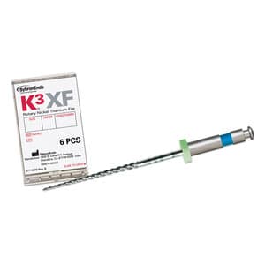K3XF NiTi Rotary File, 25 mm, .06 Taper, Size #35, Green, 6/Pk, 823-6355 thumbnail 13