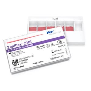 ZenFlex ONE Gutta Percha Points, Large, Size 45/.06 Taper, White, 50/Pack, 825-9545 thumbnail 6