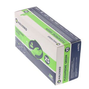 Halyard Flexaprene Green Powder-Free Exam Gloves, Extra Small, 200/Box - Halyard Flexaprene Green Powder-Free Exam Gloves 200/Box - Image 1