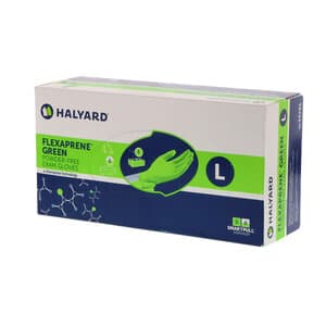 Halyard Flexaprene Green Powder-Free Exam Gloves, Large, 200/Box - Halyard Flexaprene Green Powder-Free Exam Gloves 200/Box - Image 1
