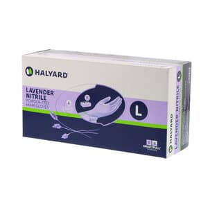 Halyard Lavender Nitrile Exam Gloves, Powder-Free, Non-Sterile, Large, 250/Box, KC100 - Halyard Lavender Nitrile Exam Gloves 250/Box - Image 1