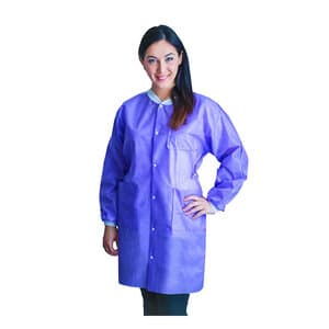 FitMe Disposable Lab Coat, Purple, Small, 10/Bag, UGC-6604-S thumbnail 4